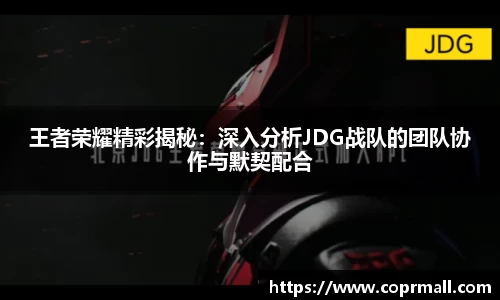 王者荣耀精彩揭秘：深入分析JDG战队的团队协作与默契配合