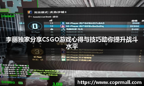 李丽独家分享CSGO游戏心得与技巧助你提升战斗水平