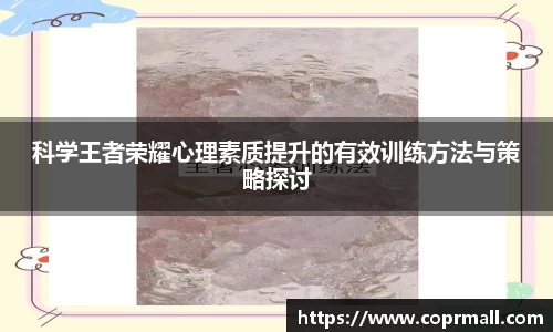 科学王者荣耀心理素质提升的有效训练方法与策略探讨